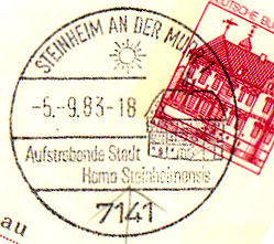 Germany Steinheim cancel