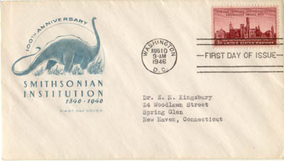 Smithsonian centenary FDC