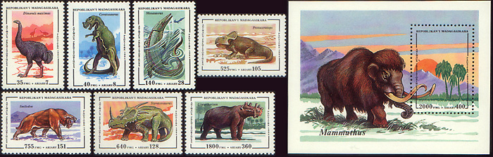 Madagascar 1994 Styracosaurus stamp